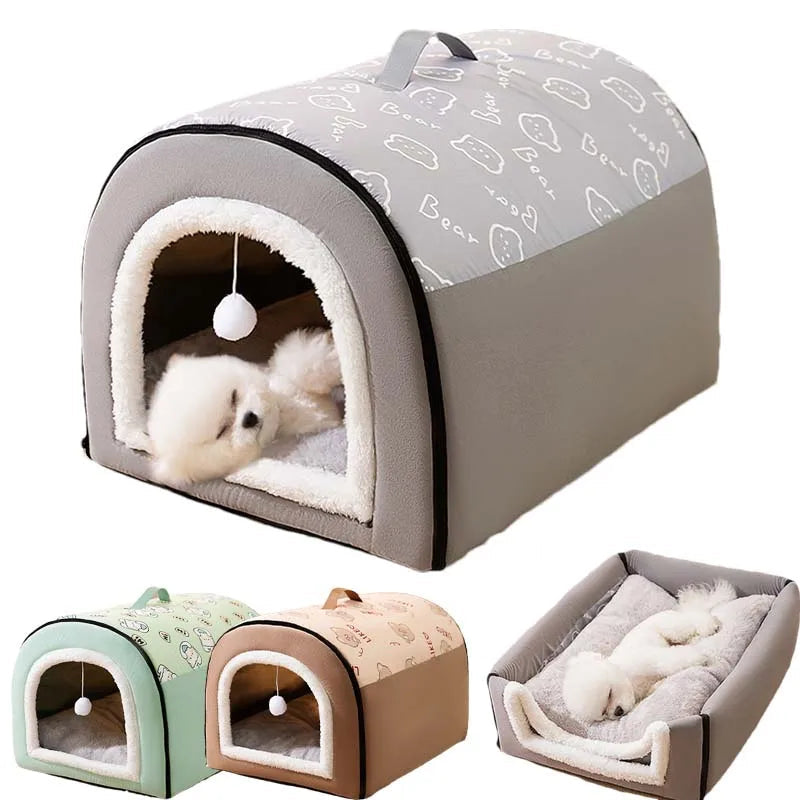 Winter Warm Dog House Soft Cozy