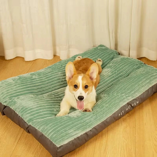 Large Dog Bed Soft Corduroy Pet Sleeping Mat