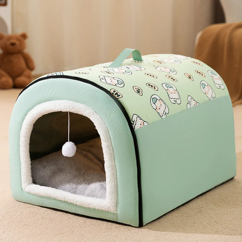 Winter Warm Dog House Soft Cozy