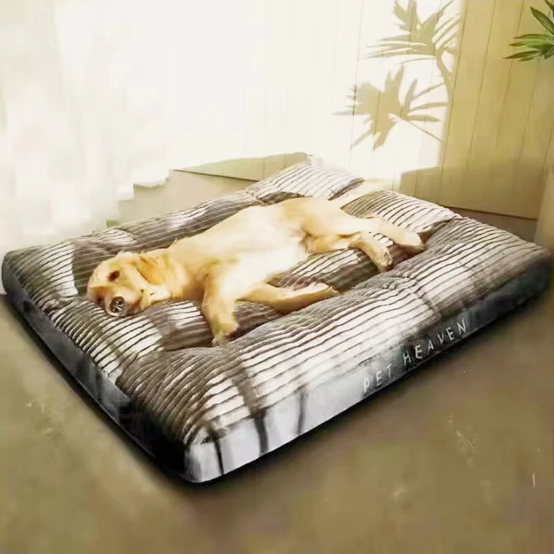 Large Dog Bed Soft Corduroy Pet Sleeping Mat