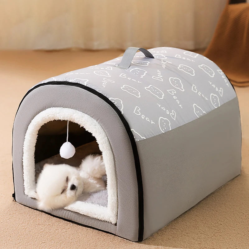 Winter Warm Dog House Soft Cozy