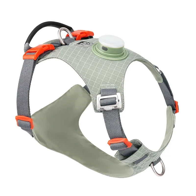 Pet Harness with LED Light and Tracker Holder