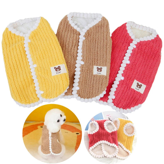 Winter Warm Dog Sweater Soft Fleece