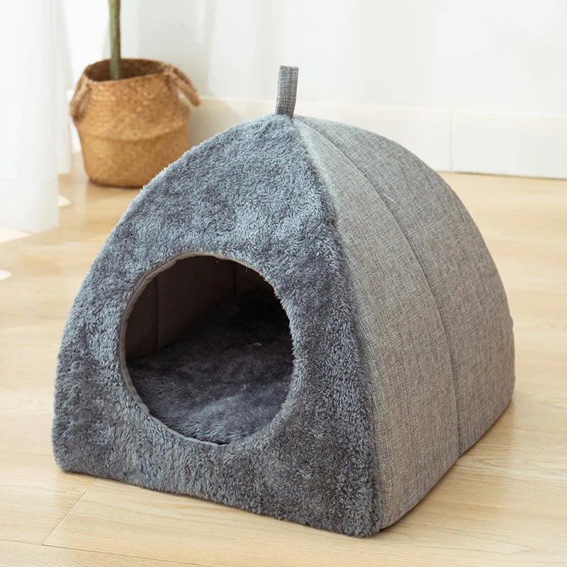 Winter Warm Cat Bed Comfortable Foldable