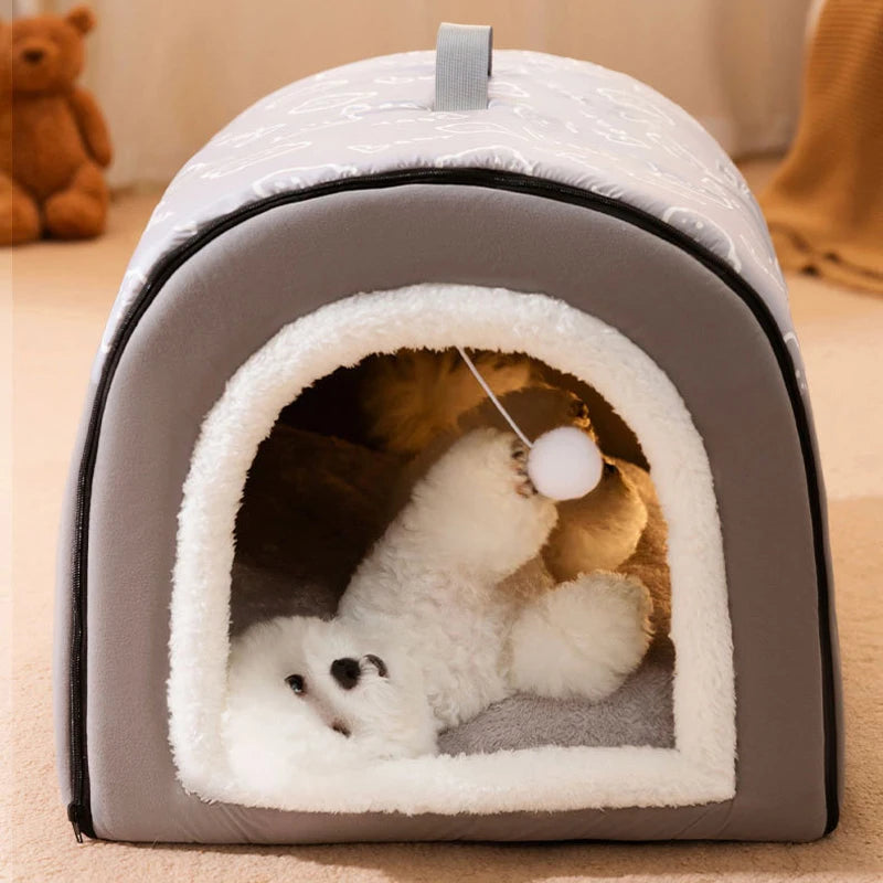 Winter Warm Dog House Soft Cozy